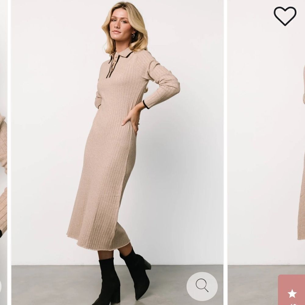 NWT Tan Ribbed Knit Dress✨ - Picture 4 of 12